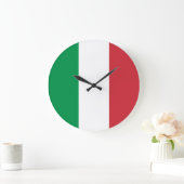 Italienische Flagge Große Wanduhr (Zuhause)