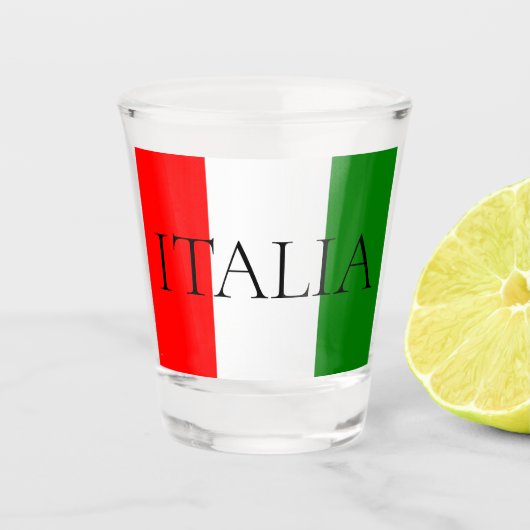 Italienische Flagge Großes ITALIEN Schnapsglas (Vorderseite)