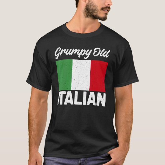 Italienische Flagge Grumpy Alte italienische Großm T-Shirt (Vorderseite)