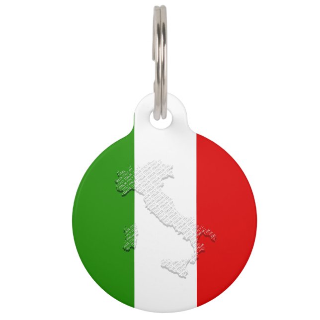 Italienische Flagge Haustiermarke (Vorderseite)