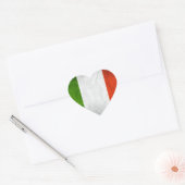 Italienische Flagge Herz-Aufkleber (Umschlag)