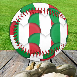 Italienische Flagge, Herz - Baseballs, Liebe Itali Baseball
