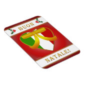 Italienische Flagge Herz Buon Natale (Weihnachten) Magnet (Rechte Seite)