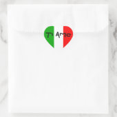 Italienische Flagge Herz Ti Amo Aufkleber (Tasche)