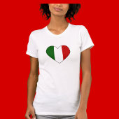 Italienische Flagge Herz Valentine T-Shirt