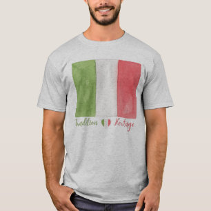 Italienische Flagge HerzgeschichteTraditionelles E T-Shirt
