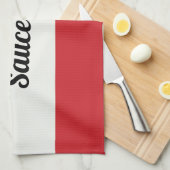 Italienische Flagge Herzlich Willkommen Foto Sauce Geschirrtuch (Viertel Falte)