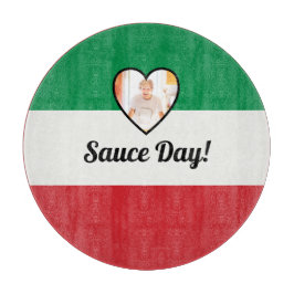 Italienische Flagge Herzlich Willkommen Foto Sauce Schneidebrett