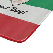 Italienische Flagge Herzlich Willkommen Foto Sauce Schneidebrett (Ecke)