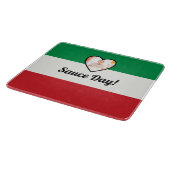 Italienische Flagge Herzlich Willkommen Foto Sauce Schneidebrett (Ecke)