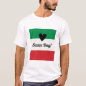 Italienische Flagge Herzsauce Day Shirt (Vorderseite)