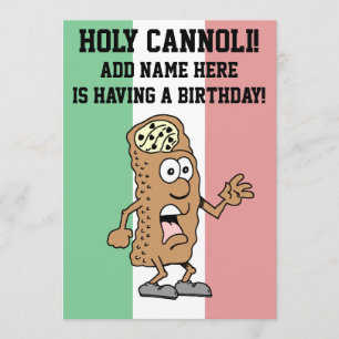 Italienische Flagge Hl. Cannoli Einladung