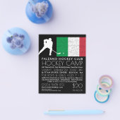 Italienische Flagge, Hockey-Spieler, Campingwerbun Flyer (Einzeln)