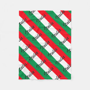 Italienische Flagge - hohe Qualität Fleecedecke