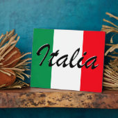 Italienische Flagge - hohe Qualität Fotoplatte (Seite)
