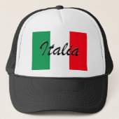 Italienische Flagge - hohe Qualität Truckerkappe (Vorderseite)