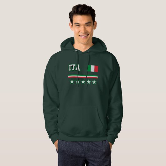 Italienische Flagge Hoodie (Vorne ganz)