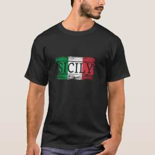 Italienische Flagge I Vintag Sizilien Italien T-Shirt