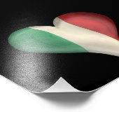 Italienische Flagge im Herzen Fotodruck (Ecke)