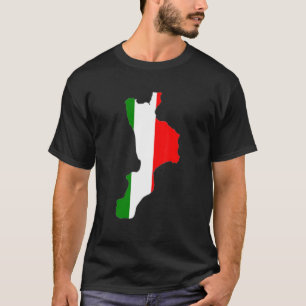 Italienische Flagge in der Kontur Kalabrien T-Shirt