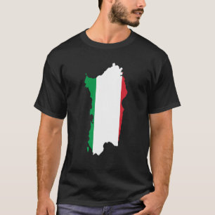 Italienische Flagge in der Kontur Sardinien T-Shirt