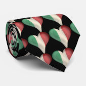 Italienische Flagge in einem Herzen Krawatte (Gerollt)