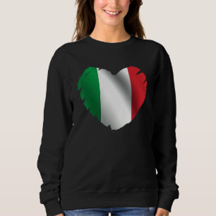 Italienische Flagge in Herzform Italien Italien Sweatshirt