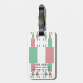 Italienische Flagge in mehreren Ebenen 2 Gepäckanhänger (Rückseite vertikal)