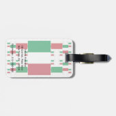 Italienische Flagge in mehreren Ebenen 2 Gepäckanhänger (Rückseite horizontal)