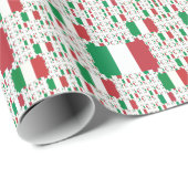 Italienische Flagge in mehreren farbenfrohen Ebene Geschenkpapier (Rolleneckpunkt)
