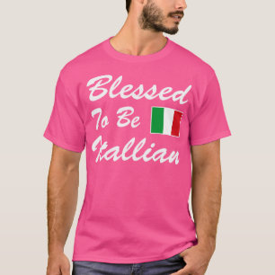 Italienische Flagge Italia Italiano gesegnet T-Shirt