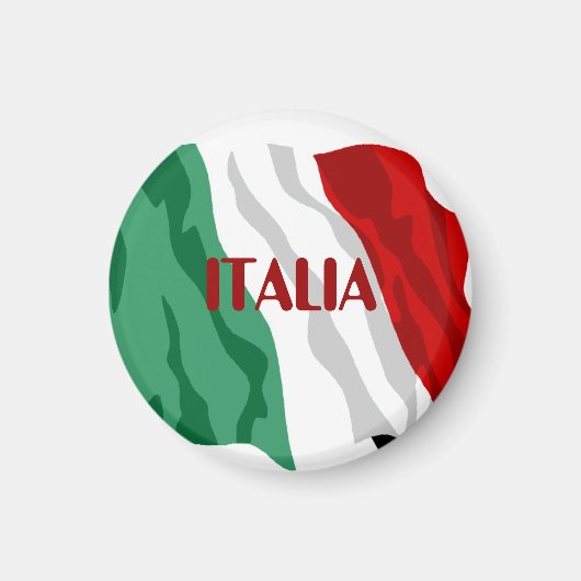 Italienische Flagge "Italia" Kühlschrank Magnet (Vorne)
