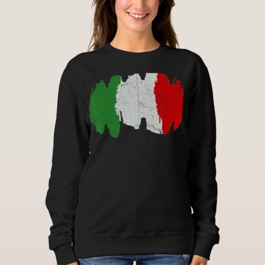 Italienische Flagge Italien Grafischer italienisch Sweatshirt (Vorderseite)
