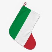 Italienische Flagge (Italien) Großer Weihnachtsstrumpf (Vorderansicht (hängend))