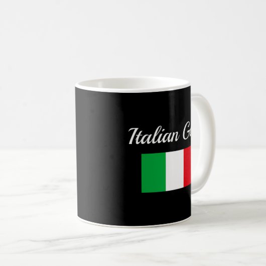 Italienische Flagge Italien Italienisch-amerikanis Kaffeetasse (VorderseiteRechts)