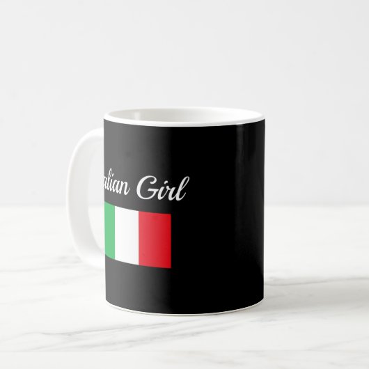 Italienische Flagge Italien Italienisch-amerikanis Kaffeetasse (Vorderseite Links)
