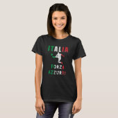 Italienische Flagge Italien Jersey Forza Azzuri It T-Shirt (Vorne ganz)