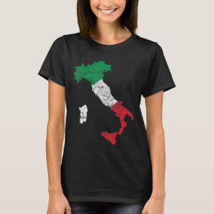 Italienische Flagge Italien Kontur Italien Urlaub  T-Shirt