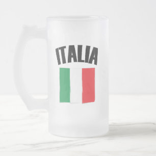 Italienische Flagge Italien Mattglas Bierglas