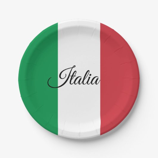 Italienische Flagge - Italien - Party, Geburtstag/ Pappteller (Vorderseite)