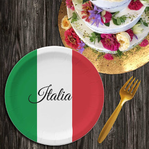 Italienische Flagge - Italien - Party, Geburtstag/ Pappteller