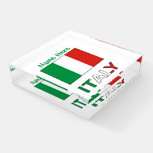 Italienische Flagge Italien Personalisiert