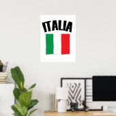 Italienische Flagge Italien Poster (Heimbüro)