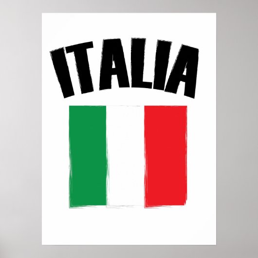 Italienische Flagge Italien Poster (Vorne)