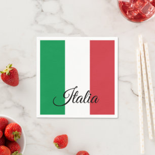 Italienische Flagge & Italien - Reise-, Mode- und Serviette
