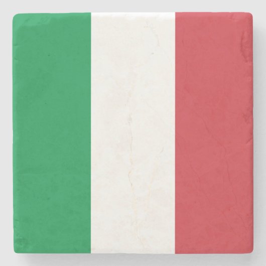 Italienische Flagge (Italien) Steinuntersetzer (Vorderseite)