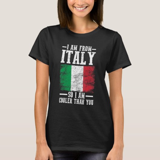Italienische Flagge Italien T-Shirt (Vorderseite)
