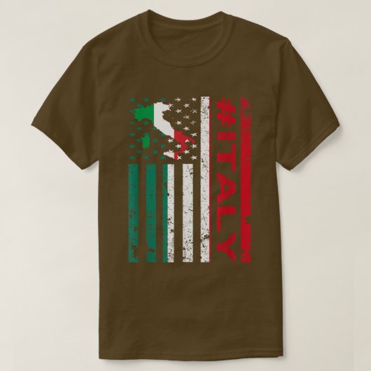 Italienische Flagge Italien USA Preis T-Shirt (Design vorne)