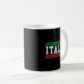 Italienische Flagge Italien Vintag Not leidende Mä Kaffeetasse (VorderseiteRechts)