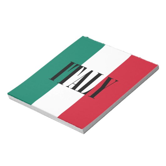 Italienische Flagge Italienisch Il Tricolore Notizblock (Rotiert)